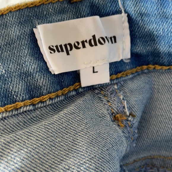 SUPERDOWN ROXANA ASYMMETRIC HEM DENIM SKIRT REVOLVE - Picture 7 of 9